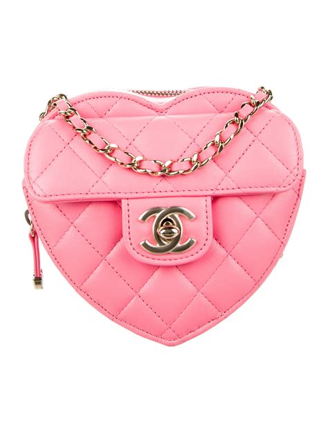 chanel pink heart bag 2022|chanel heart bag.